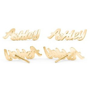 Nameplate Earrings