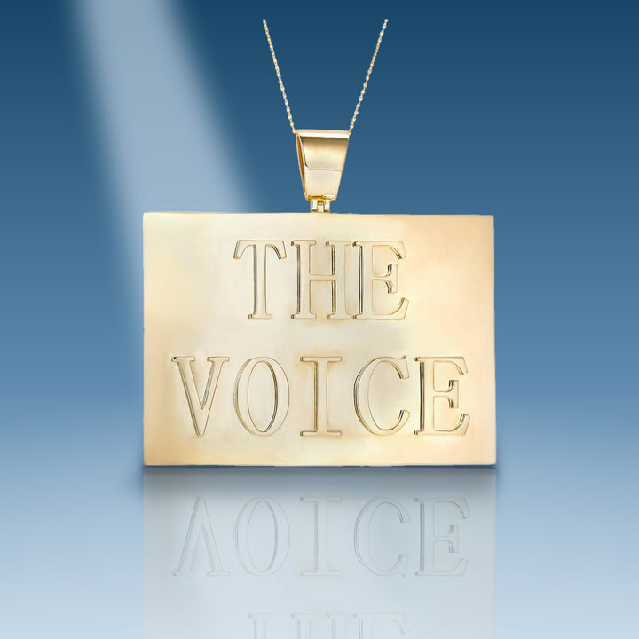 10 Kt Gold (Yellow). CUSTOM THE VOICE Pendant - Iceberg Diamonds