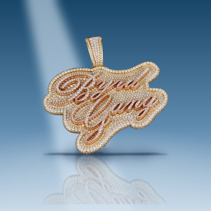 18.49 Carats. Diamond 14 Kt Gold (Yellow). CUSTOM BYRD Pendant - Iceberg Diamonds