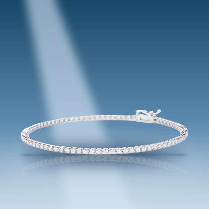 White gold moissanite tennis bracelet