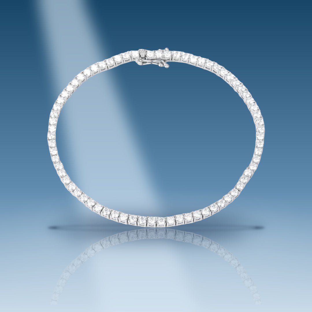 White gold moissanite tennis bracelet