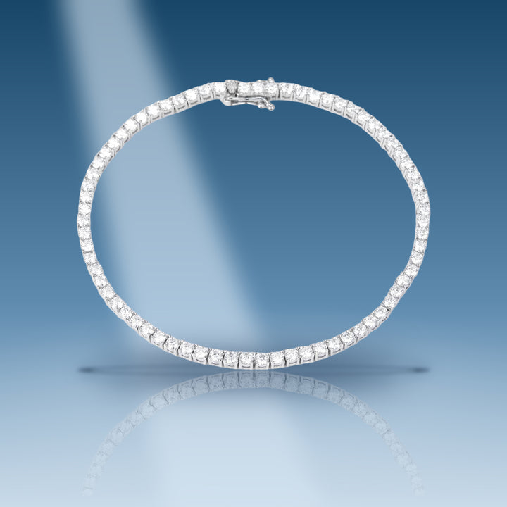White gold moissanite tennis bracelet
