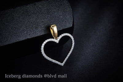 0.108 Ct. Diamond 10 Kt Gold (Yellow). Heart Pendant. (Women).