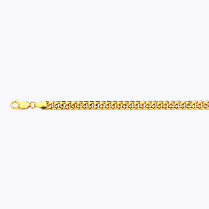 10K 6MM YELLOW GOLD HOLLOW MIAMI CUBAN 22" CHAIN NECKLACE (AVAILABLE IN LENGTHS 7" - 30")