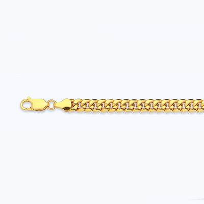 14K 4.5MM YELLOW GOLD HOLLOW MIAMI CUBAN 20" CHAIN NECKLACE (AVAILABLE IN LENGTHS 7" - 30")