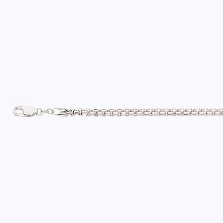 10K 3.5MM WHITE GOLD VENETIAN BOX 26" CHAIN NECKLACE (AVAILABLE IN LENGTHS 7" - 30")