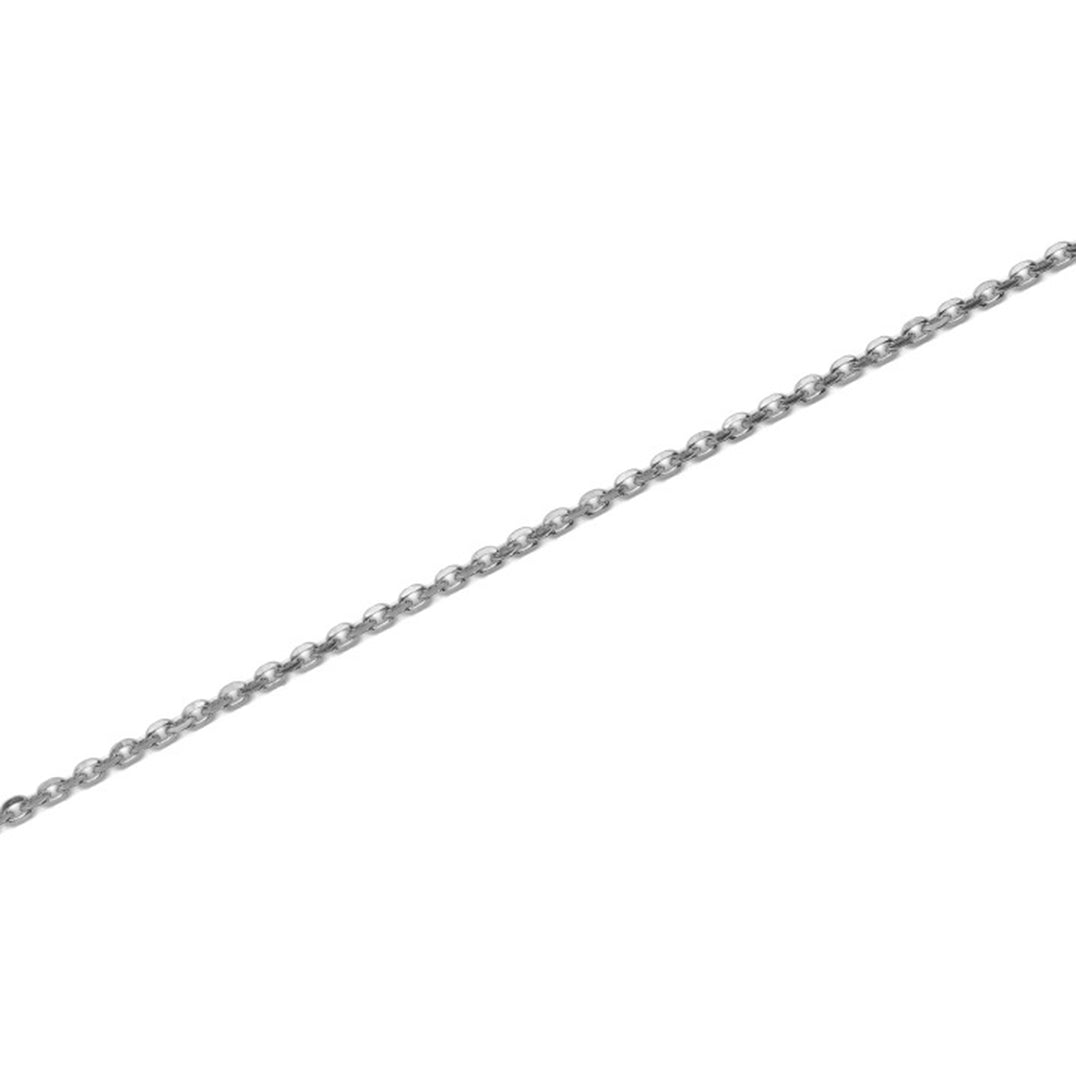10K WHITE GOLD DC ROLO  043 GAUGE 20" CHAIN NECKLACE (AVAILABLE IN LENGTHS 7" - 30")