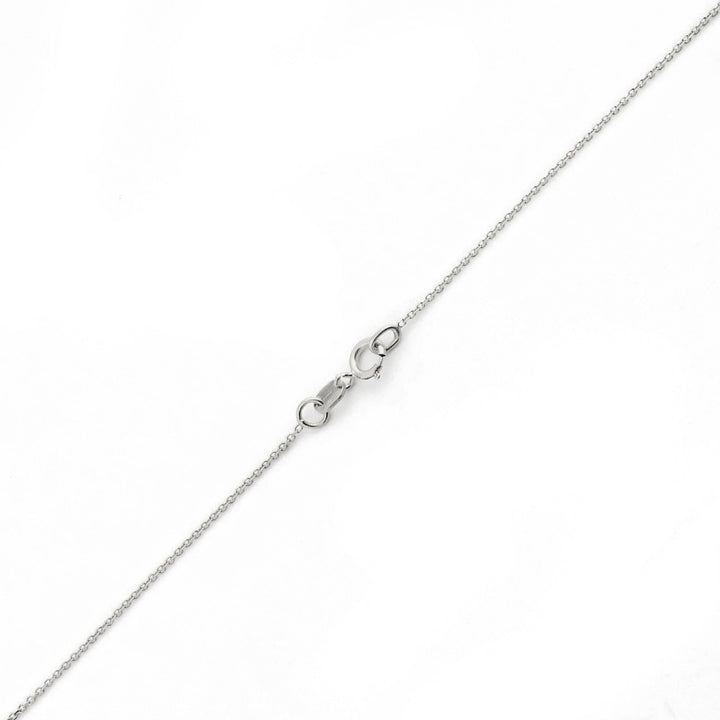 10K WHITE GOLD DC ROLO  033 GAUGE 22" CHAIN NECKLACE (AVAILABLE IN LENGTHS 7" - 30")