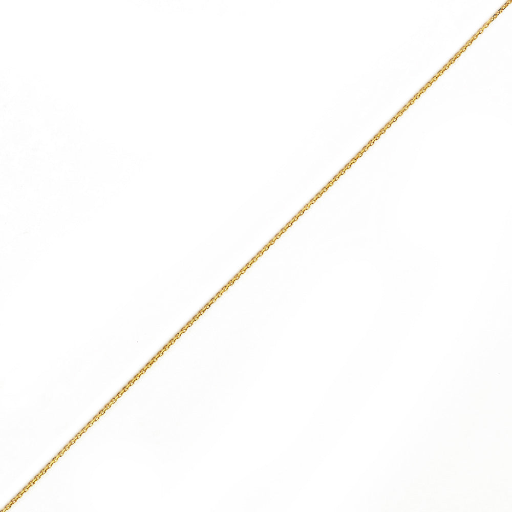 10K YELLOW GOLD DC ROLO  043 GAUGE 24" CHAIN NECKLACE (AVAILABLE IN LENGTHS 7" - 30")