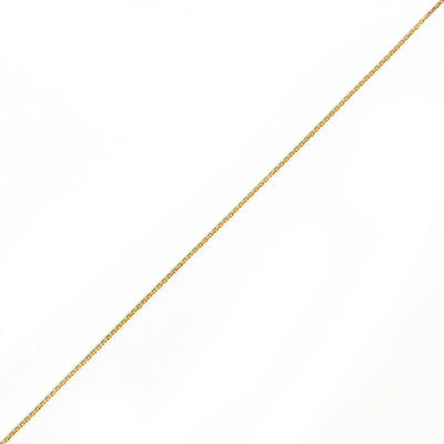 10K YELLOW GOLD DC ROLO  043 GAUGE 24" CHAIN NECKLACE (AVAILABLE IN LENGTHS 7" - 30")