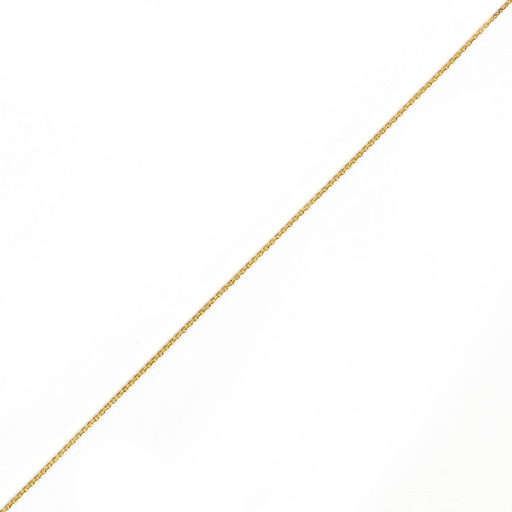 14K YELLOW GOLD DC ROLO  043 GAUGE 18" CHAIN NECKLACE (AVAILABLE IN LENGTHS 7" - 30")