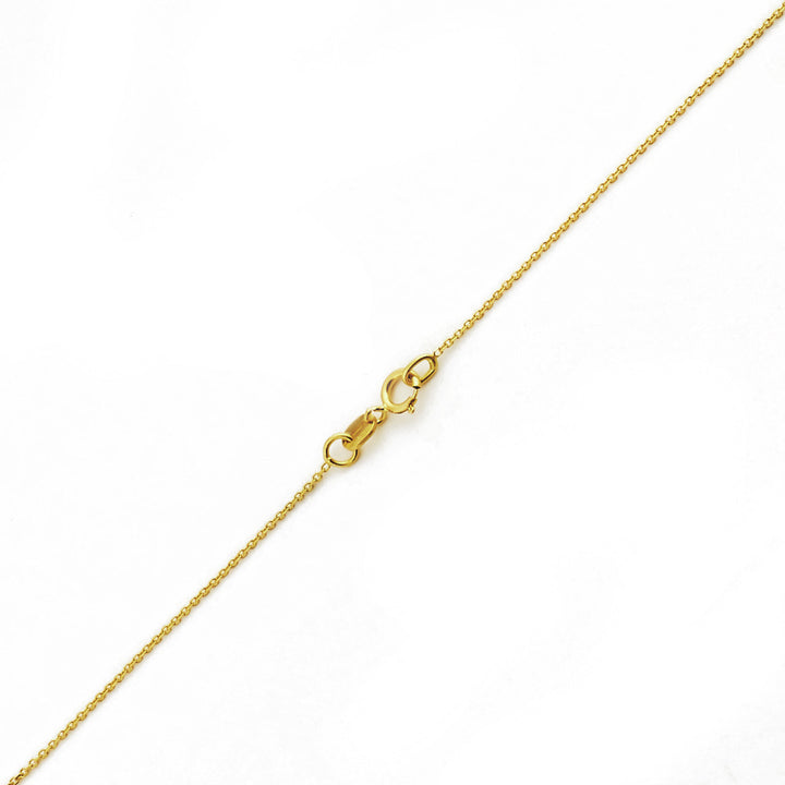 14K YELLOW GOLD DC ROLO  043 GAUGE 16" CHAIN NECKLACE (AVAILABLE IN LENGTHS 7" - 30")