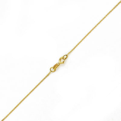 10K YELLOW GOLD DC ROLO  043 GAUGE 24" CHAIN NECKLACE (AVAILABLE IN LENGTHS 7" - 30")