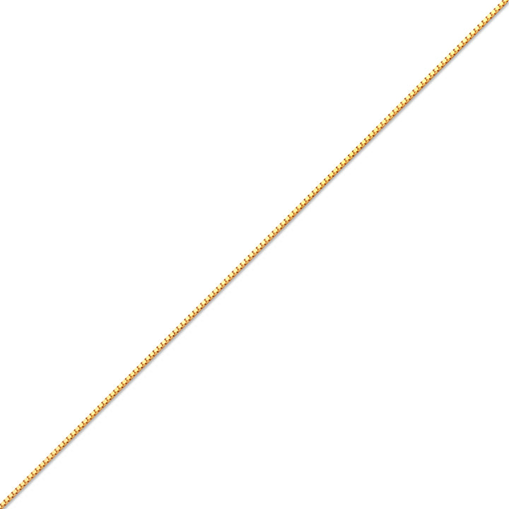14K YELLOW GOLD BOX 050 GAUGE 20" CHAIN NECKLACE (AVAILABLE IN LENGTHS 7" - 30")