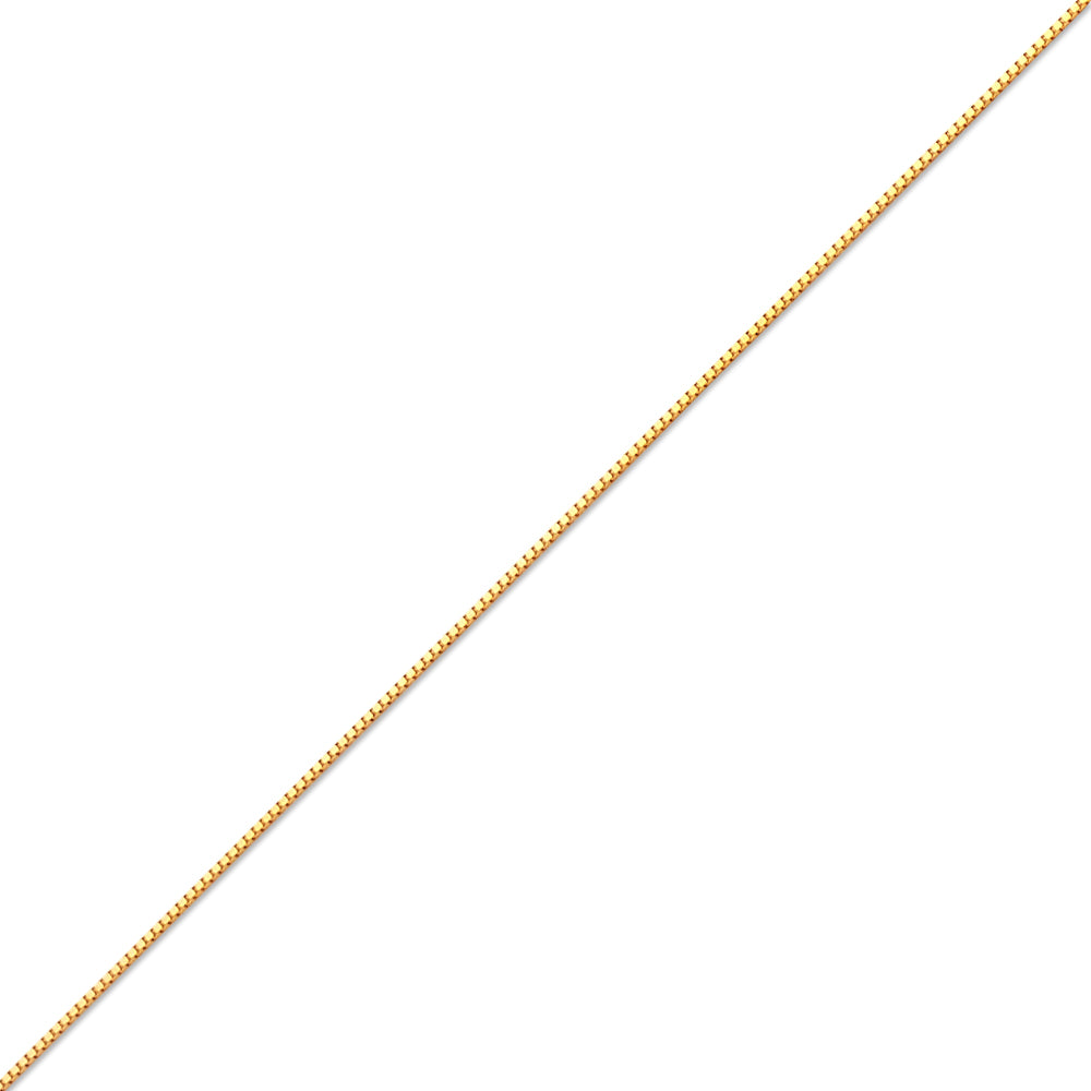 10K YELLOW GOLD BOX 040 GAUGE 22" CHAIN NECKLACE (AVAILABLE IN LENGTHS 7" - 30")