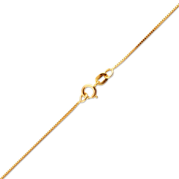 14K YELLOW GOLD BOX 050 GAUGE 22" CHAIN NECKLACE (AVAILABLE IN LENGTHS 7" - 30")