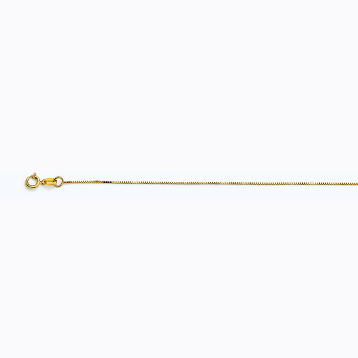 10K YELLOW GOLD BOX 040 GAUGE 22" CHAIN NECKLACE (AVAILABLE IN LENGTHS 7" - 30")