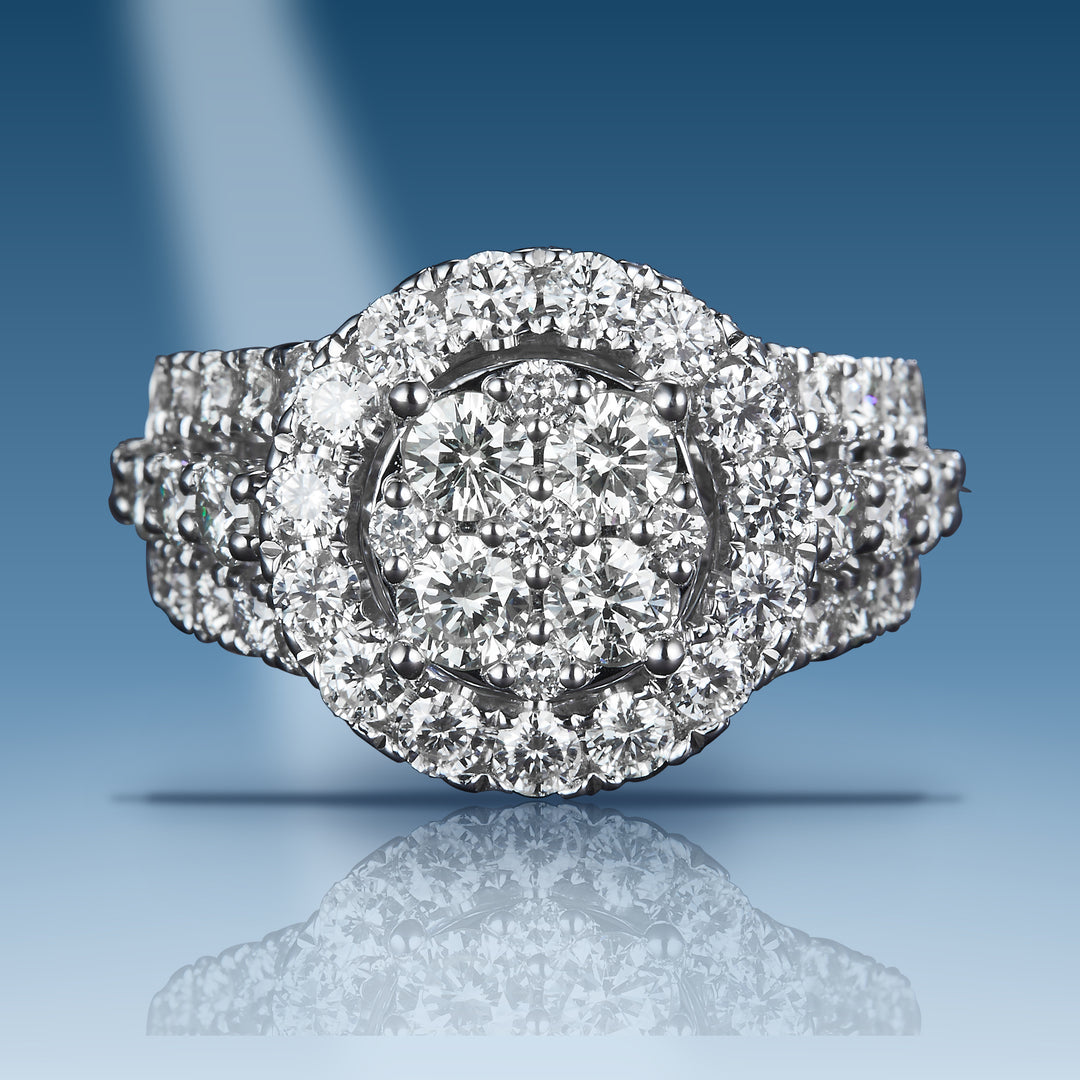 White gold diamond ring