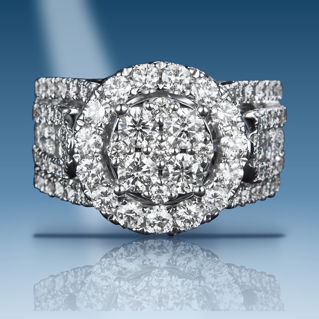 White gold diamond ring