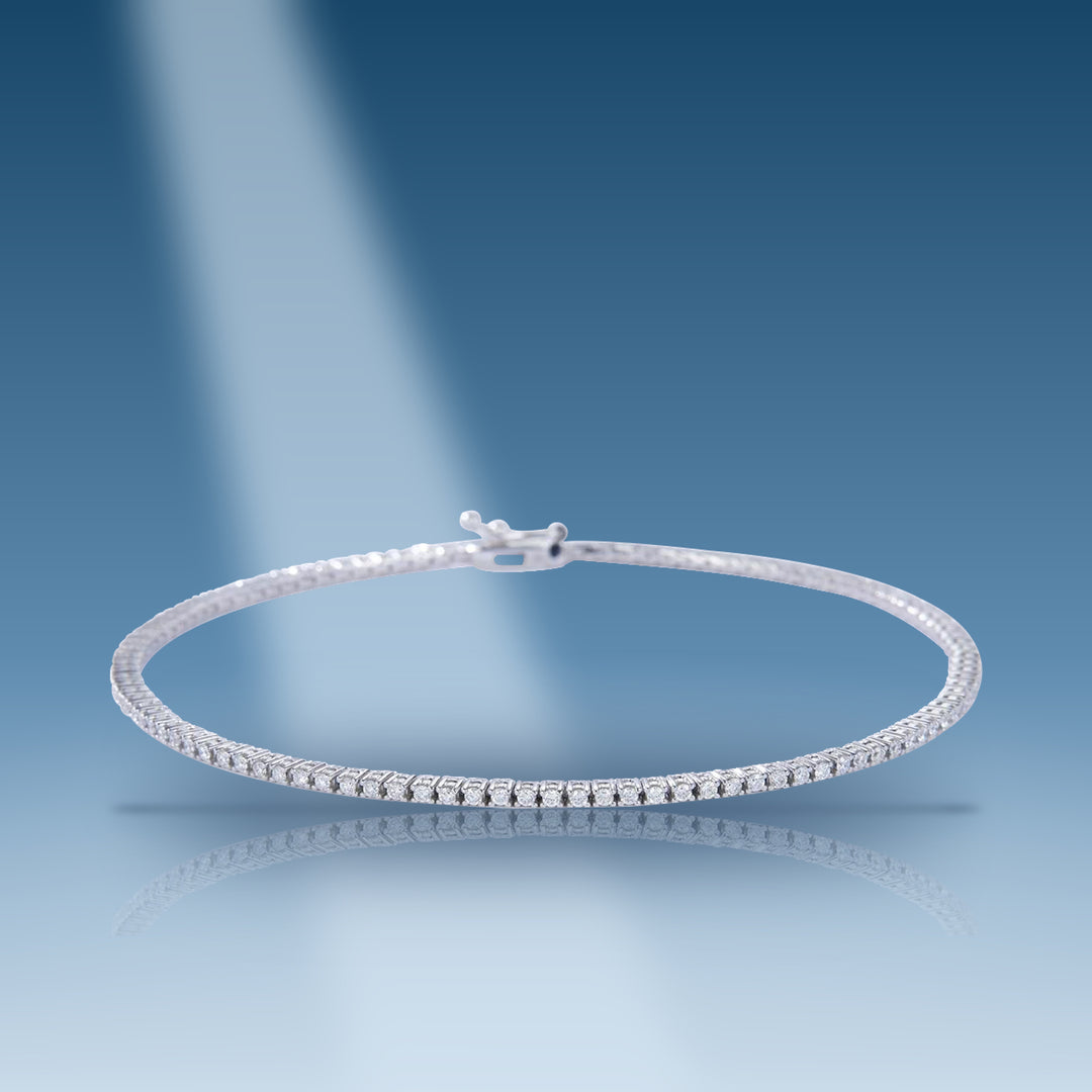 White gold diamond tennis bracelet