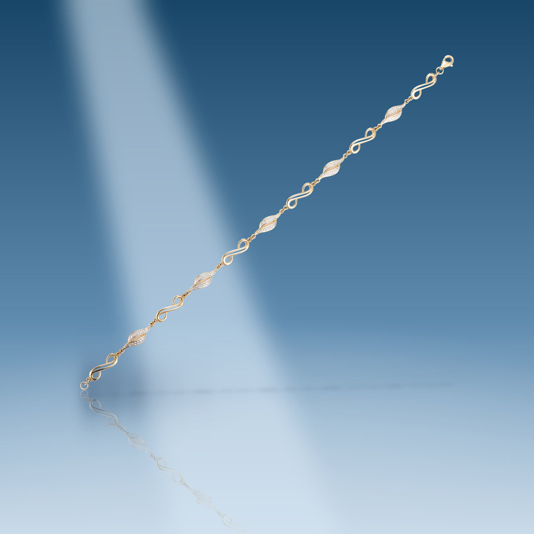 Yellow gold diamond designer bracelet