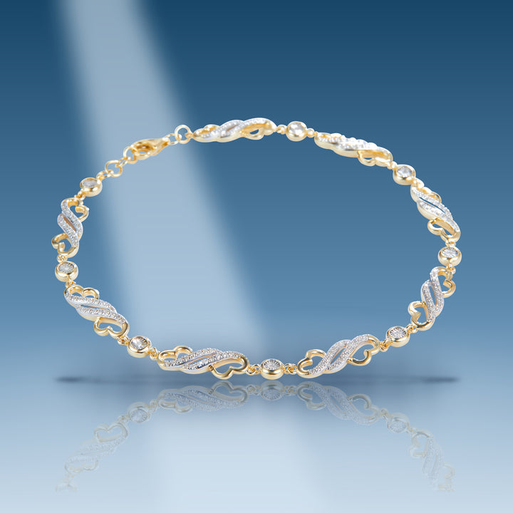 Yellow gold diamond designer bracelet