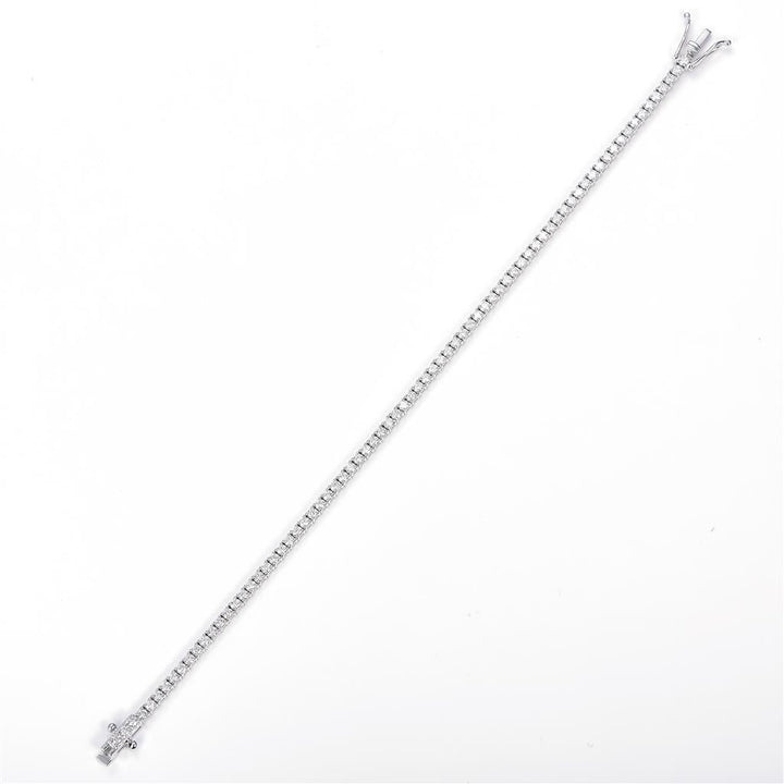 2 Ct. Diamond 14 Kt Gold (White). Tennis Bracelet. (Unisex). 7 in Long. 2.15 mm Wide