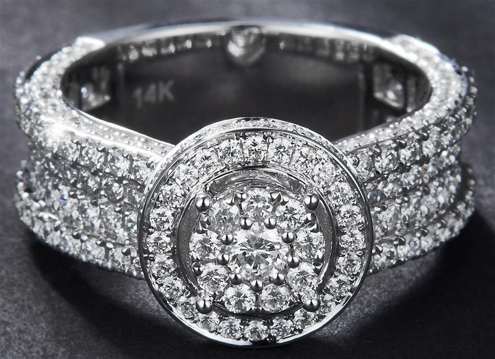 2.447 Ct. Diamond 14 Kt Gold (White). Ring. (Women). Size 7.5