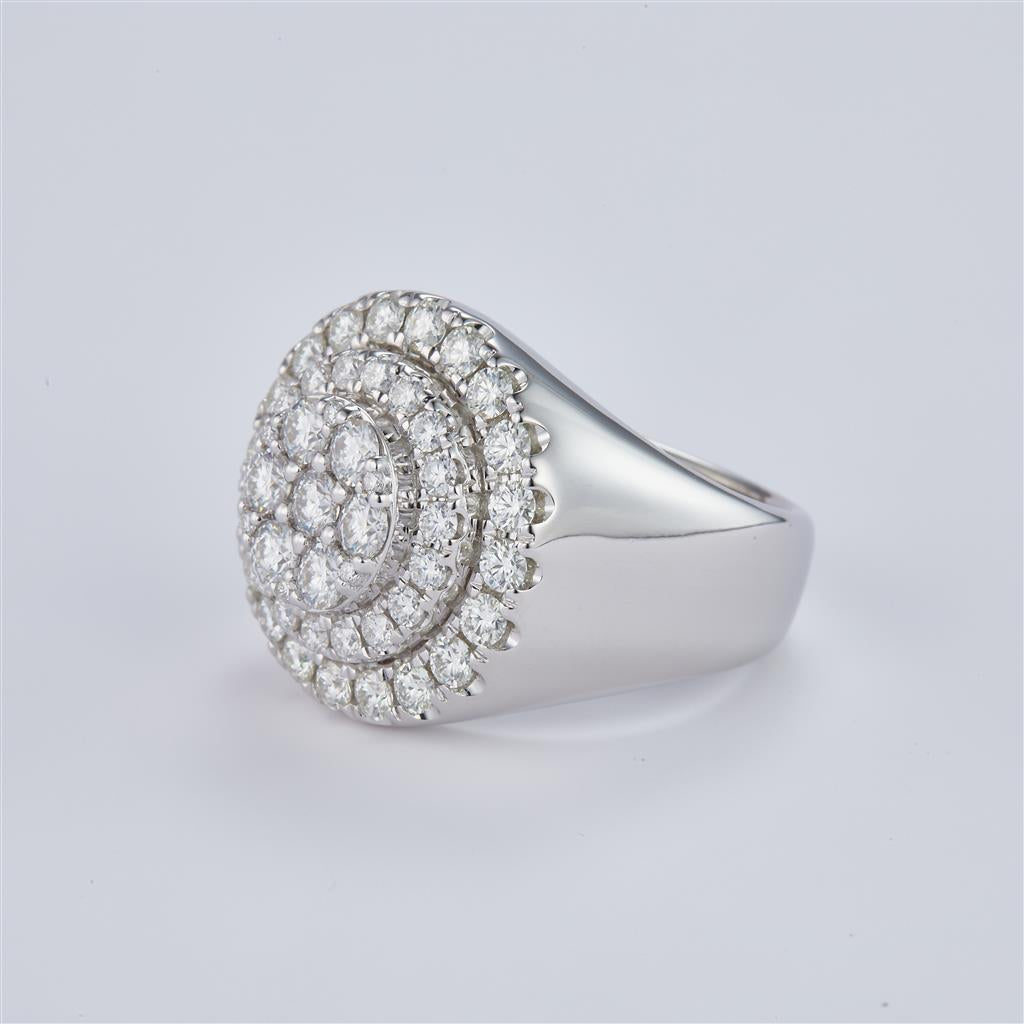 3.03 Ct. Moissanite Sterling Silver (White). Ring. (Men).