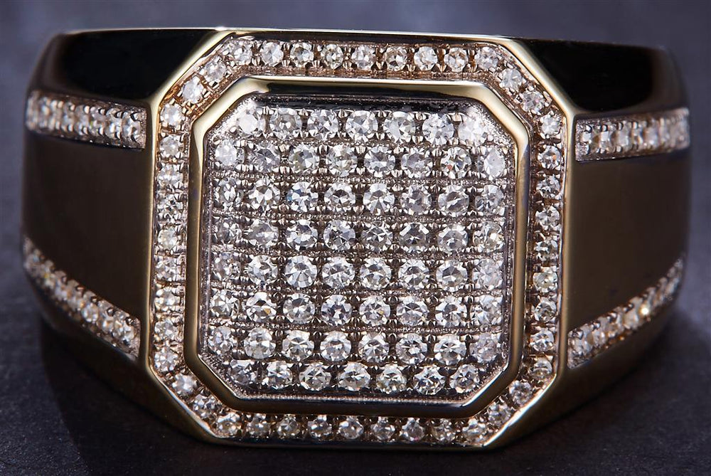 Yellow gold diamond ring
