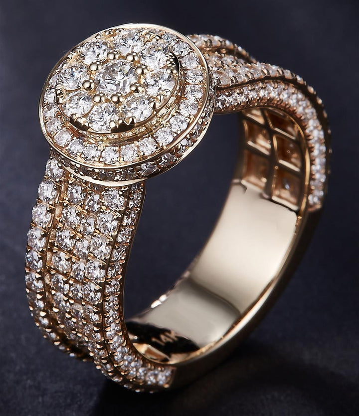 2.926 Ct. Diamond 14 Kt Gold (Yellow). Ring. (Women). Size 7