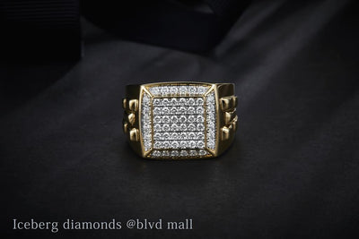 1.11 Ct. Diamond 10 Kt Gold (Yellow). Ring. (Men). Size 10