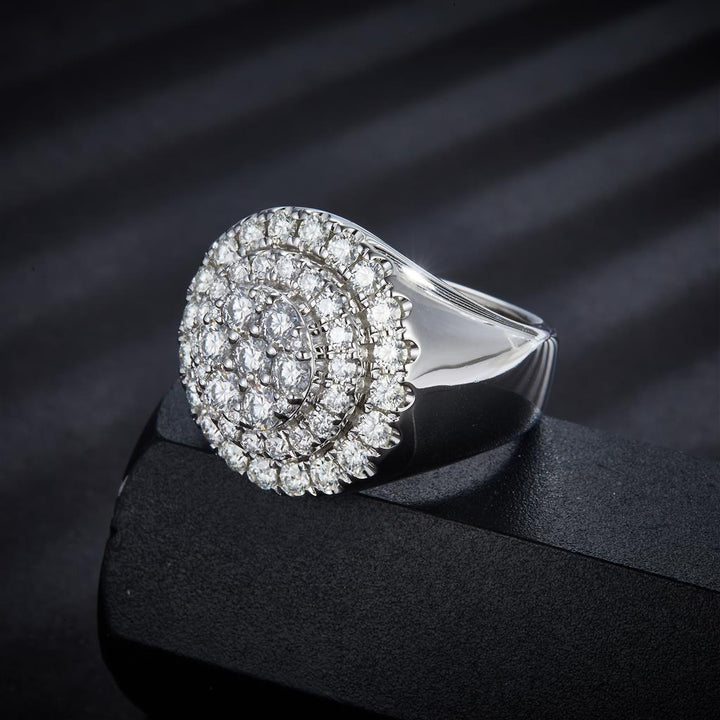 3.03 Ct. Moissanite Sterling Silver (White). Ring. (Men).