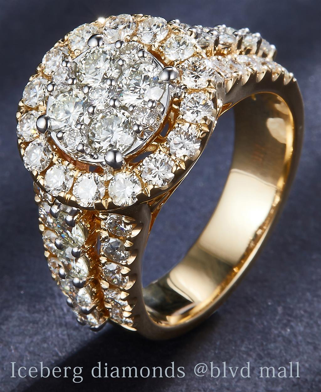 3.008 Ct. Diamond 14 Kt Gold (Yellow). Ring. (Women). Size 7
