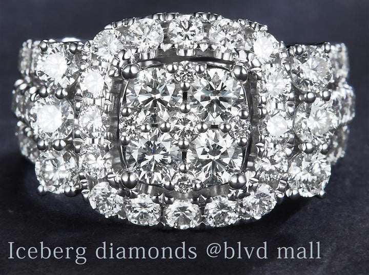 White gold diamond ring