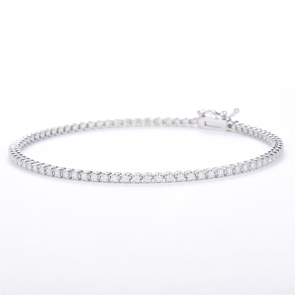 White gold moissanite tennis bracelet