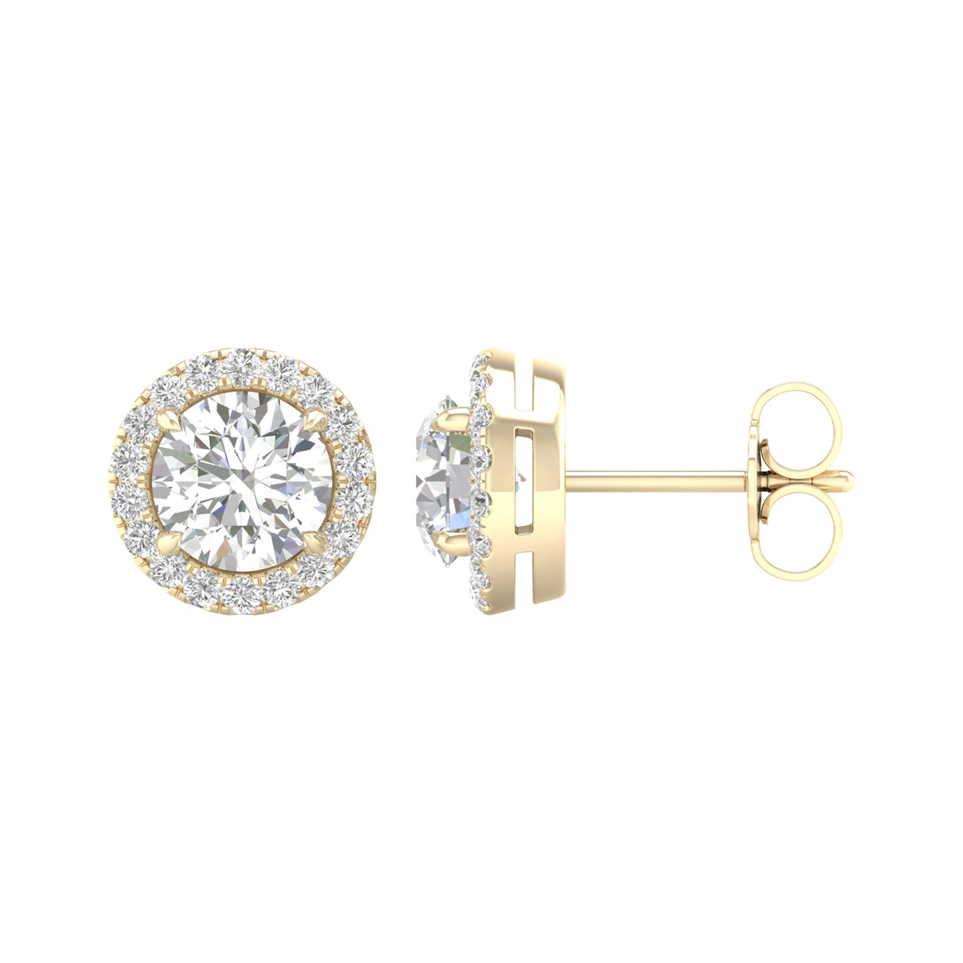14K 2.25ct Certified Lab Grown Diamond Hoop Earrings ( IGI Certified )
