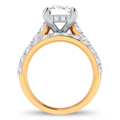 14K 5.00CT Certified Lab Grown Diamond Bridal Ring