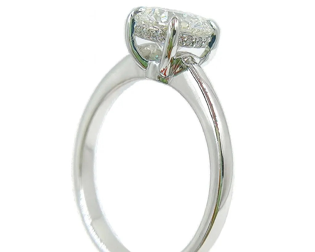 1.5 Ct. Diamond 14 Kt Gold (White). Round Solitaire Ring. (Women). Size 7