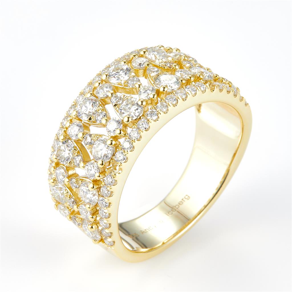 0.92 Ct. Moissanite Sterling Silver (Yellow). Band Style Ring. (Women). Size 7.5