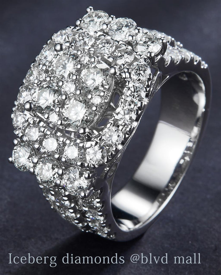 White gold diamond ring, alternate view