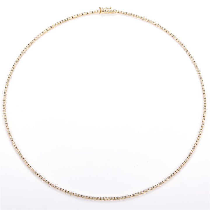 2.258 Ct. Diamond 14 Kt Gold (Yellow). Tennis Chain. (Unisex). 17 in Long. 1.6 mm Wide