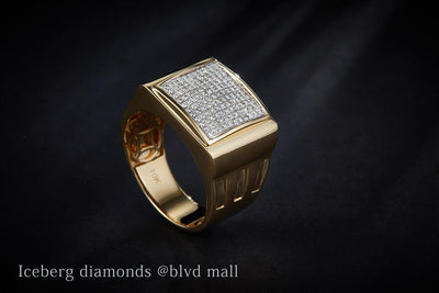 0.435 Ct. Diamond 10 Kt Gold (Yellow). Ring. (Men). Size 10
