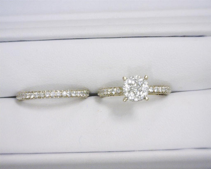 2.11 Ct. Diamond 14 Kt Gold (Yellow). Wedding Set. Size 7.5