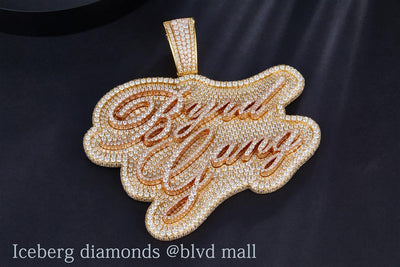 18.49 Carats. Diamond 14 Kt Gold (Yellow). CUSTOM BYRD GANG Pendant. (Unisex).