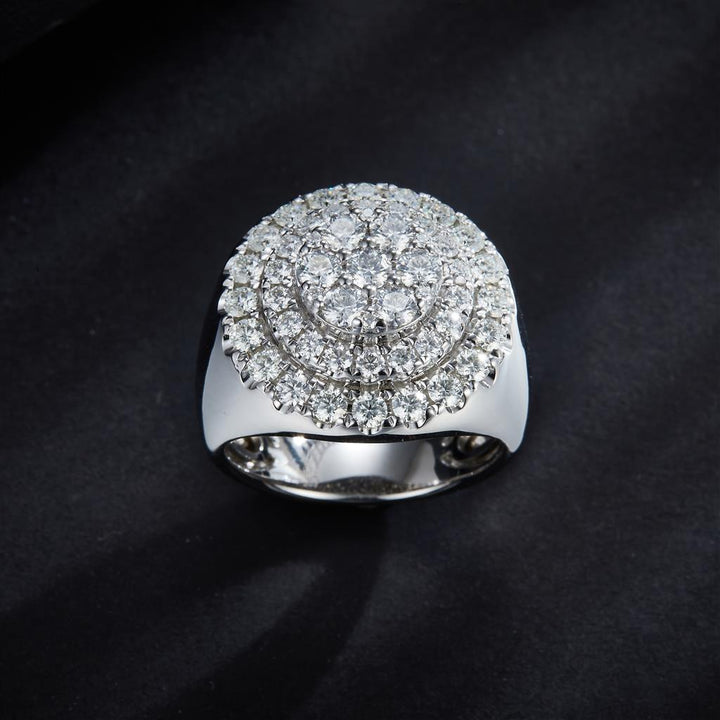 3.03 Ct. Moissanite Sterling Silver (White). Ring. (Men).