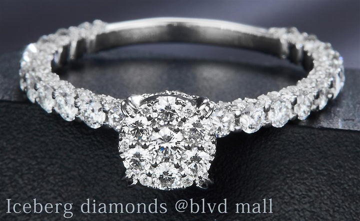 1.238 Ct. Diamond 14 Kt Gold (White). Ring. (Women). Size 7