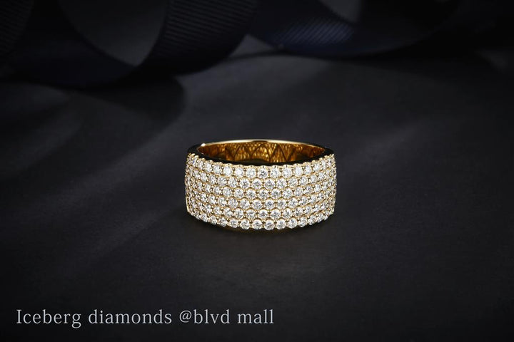 2.14 Ct. Diamond 10 Kt Gold (Yellow). Wedding Band Ring. (Men). Size 10