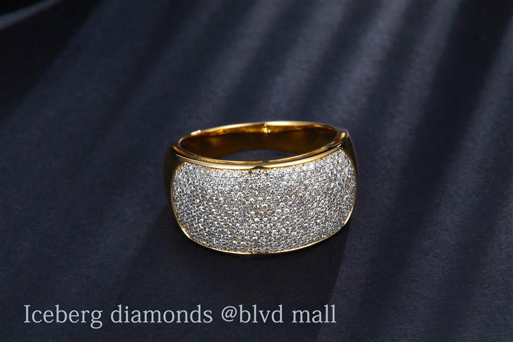0.985 Ct. Diamond 10 Kt Gold (Yellow). Ring. (Men). Size 7.5