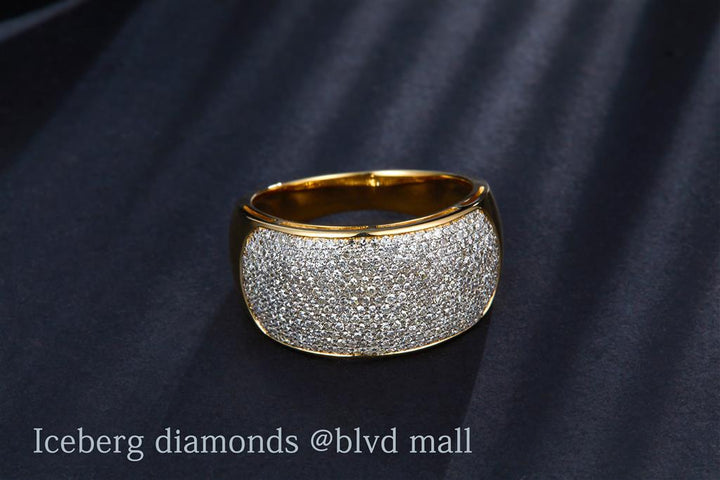 0.985 Ct. Diamond 10 Kt Gold (Yellow). Ring. (Men). Size 7.5